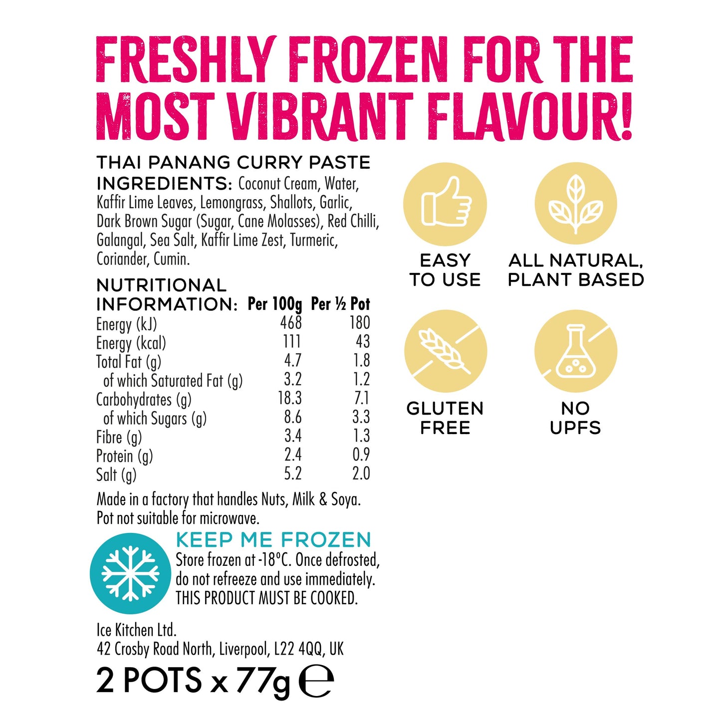 Thai Panang Curry Paste - 2 x 77g pots