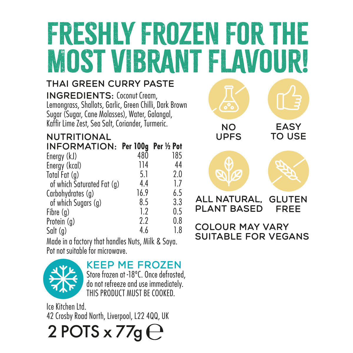 Thai Green Curry Paste - 2 x 77g pots
