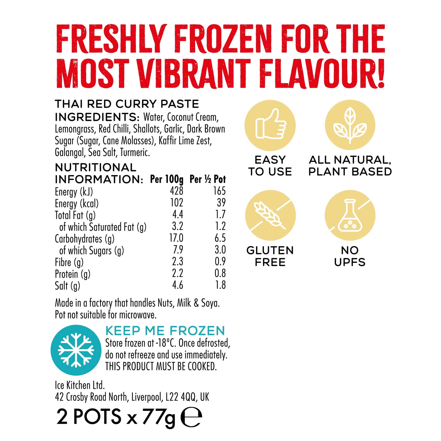 Thai Red Curry Paste - 2 x 77g pots