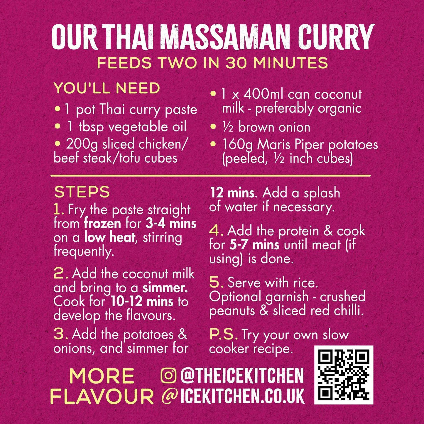 Thai Massaman Curry Paste - 2 x 77g pots