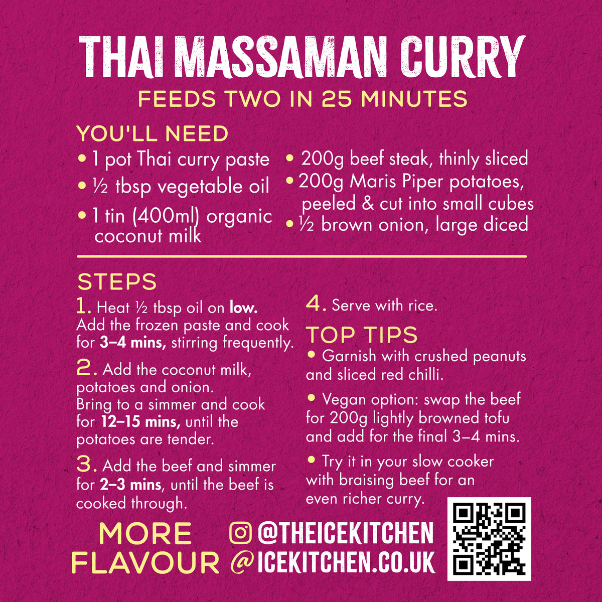 Thai Massaman Curry Paste - 2 x 77g pots