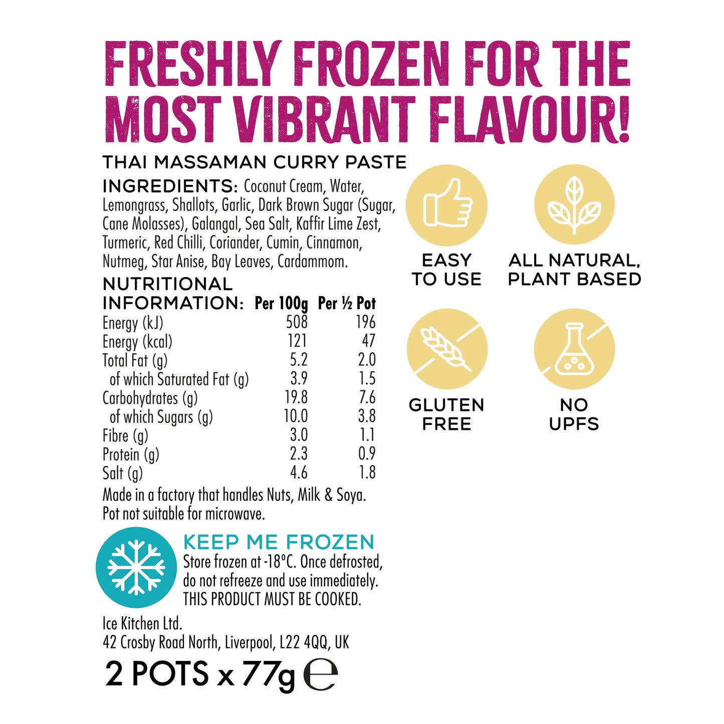 Thai Massaman Curry Paste - 2 x 77g pots