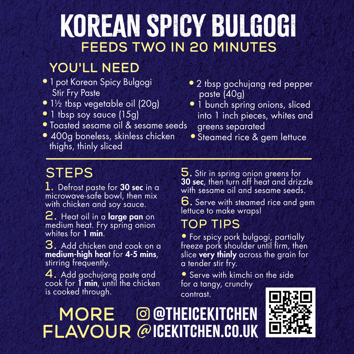 Korean Spicy Bulgogi Stir-Fry Paste 2 x 85g pots