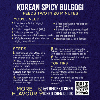 Korean Spicy Bulgogi Stir-Fry Paste 2 x 85g pots