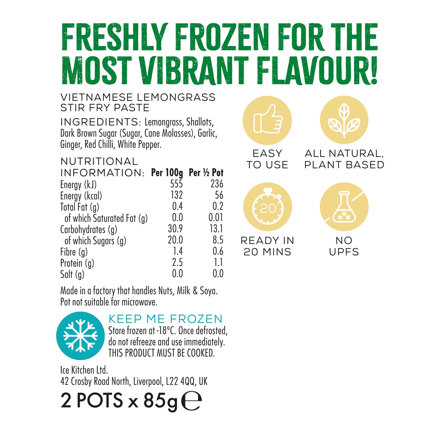 Vietnamese Lemongrass Stir-Fry Paste 2 x 85g pots