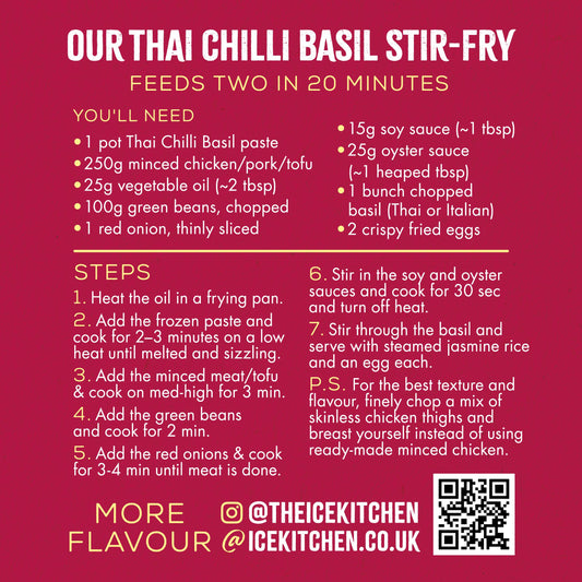 Thai Chilli Basil (Pad Kra Pao) Stir-Fry Paste 2 x 85g pots