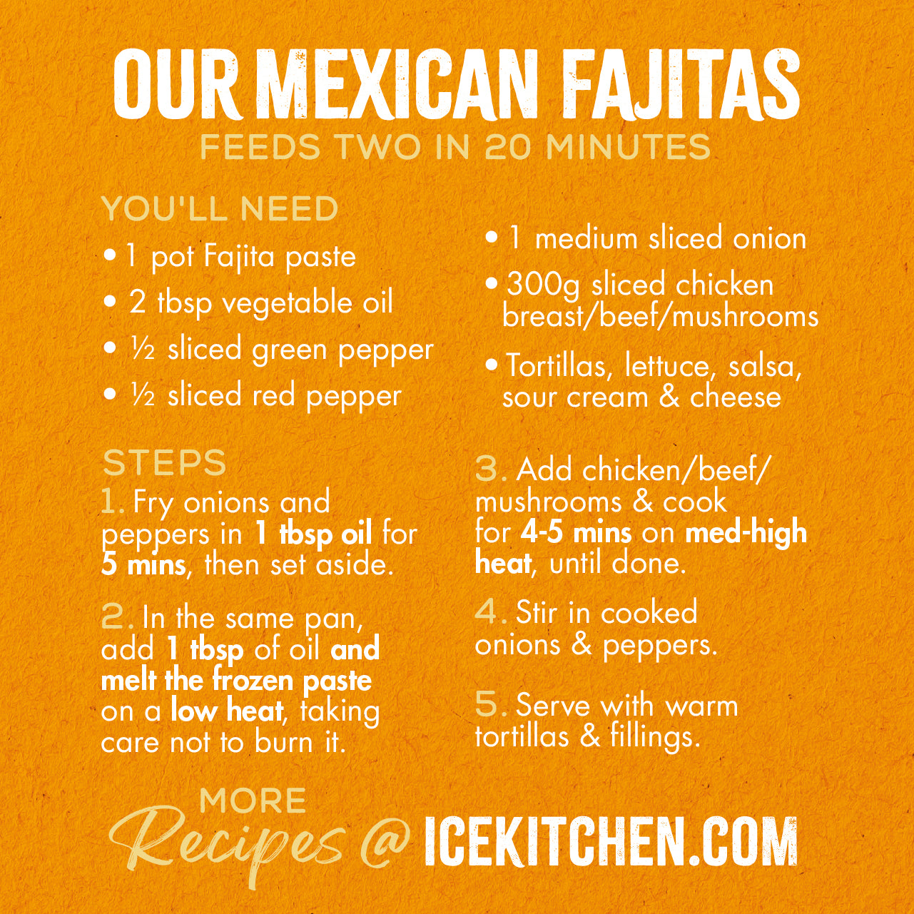 Mexican Fajita Paste - 2 x 80g pots