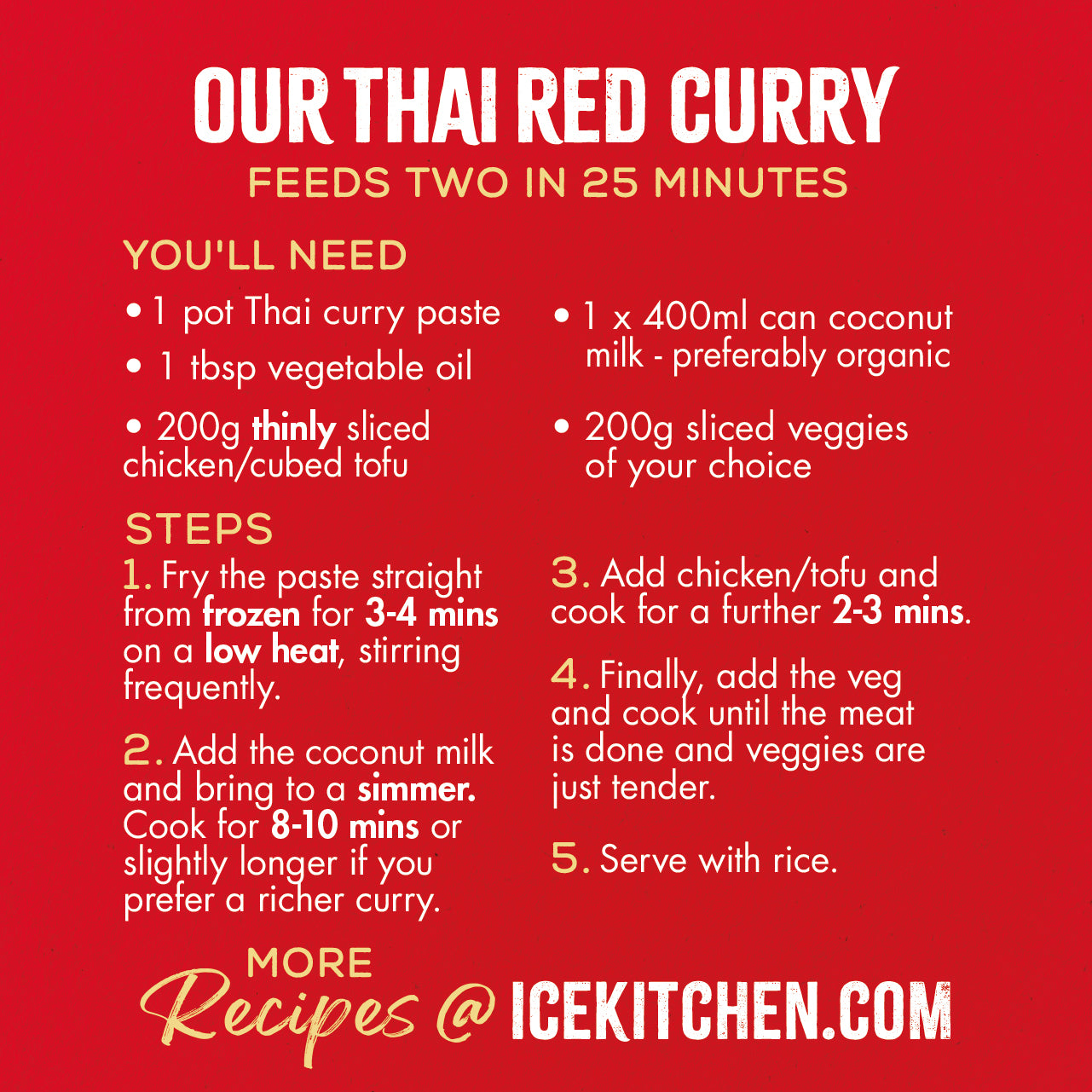 Thai Red Curry Paste - 2 x 77g pots