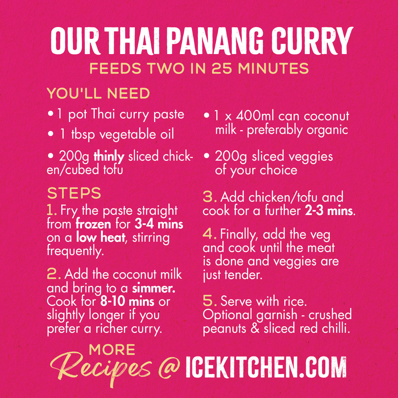 Thai Panang Curry Paste - 2 x 77g pots